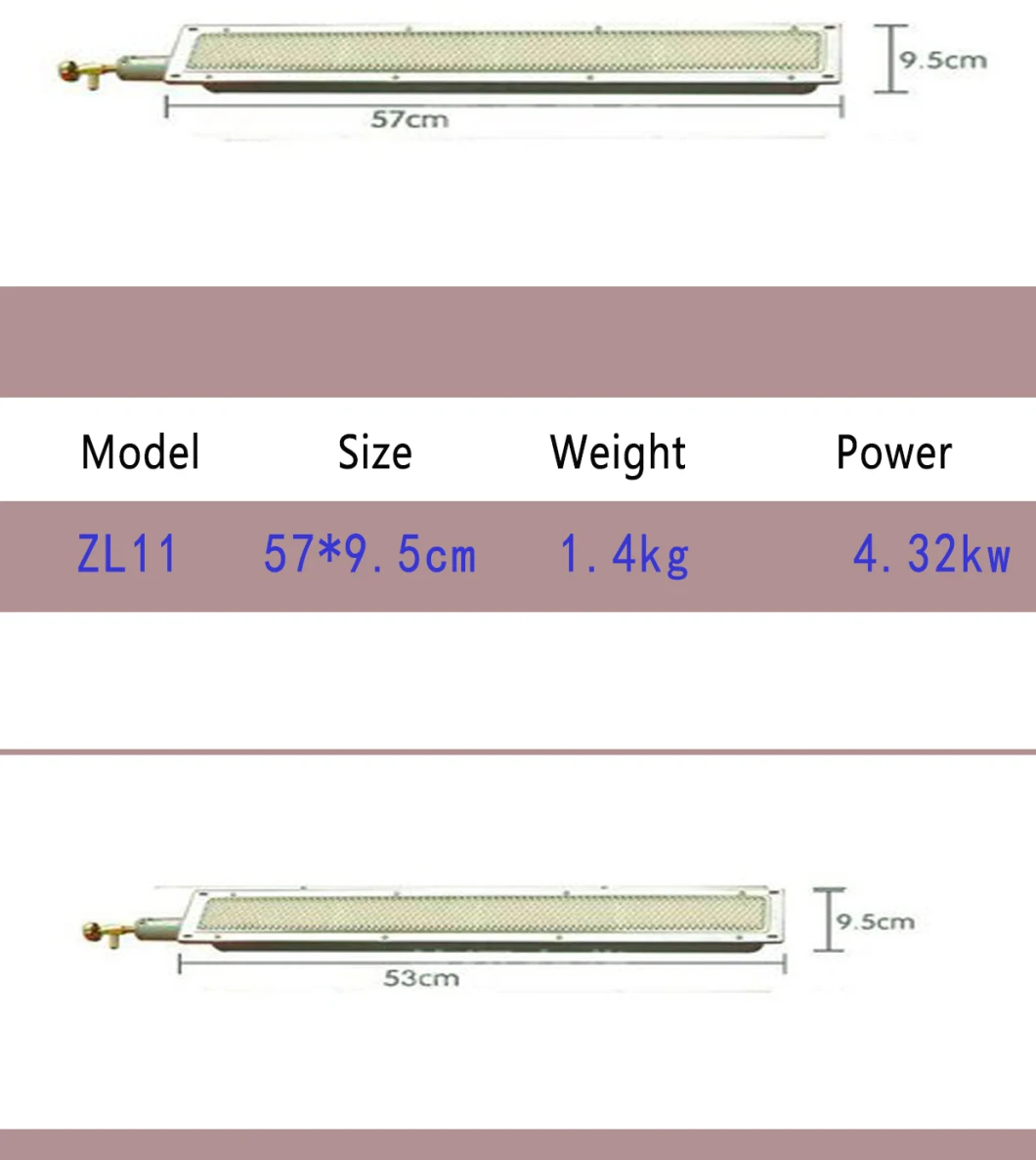 Infrared Burner Head for Food Barbecue, Providing Other Accessories and Customized Services